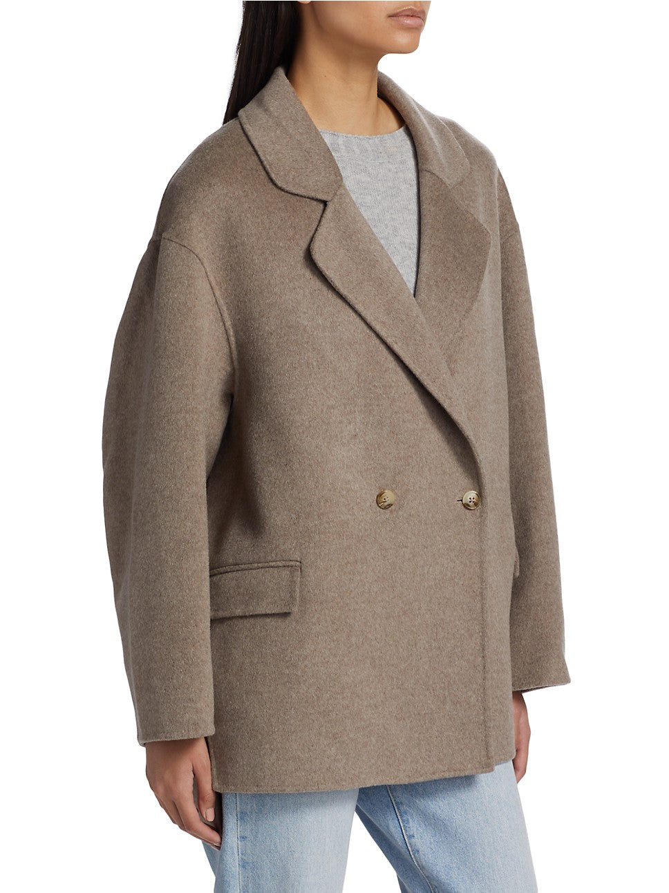 Loulou Studio Lina Wool-Cashmere Blazer Beige