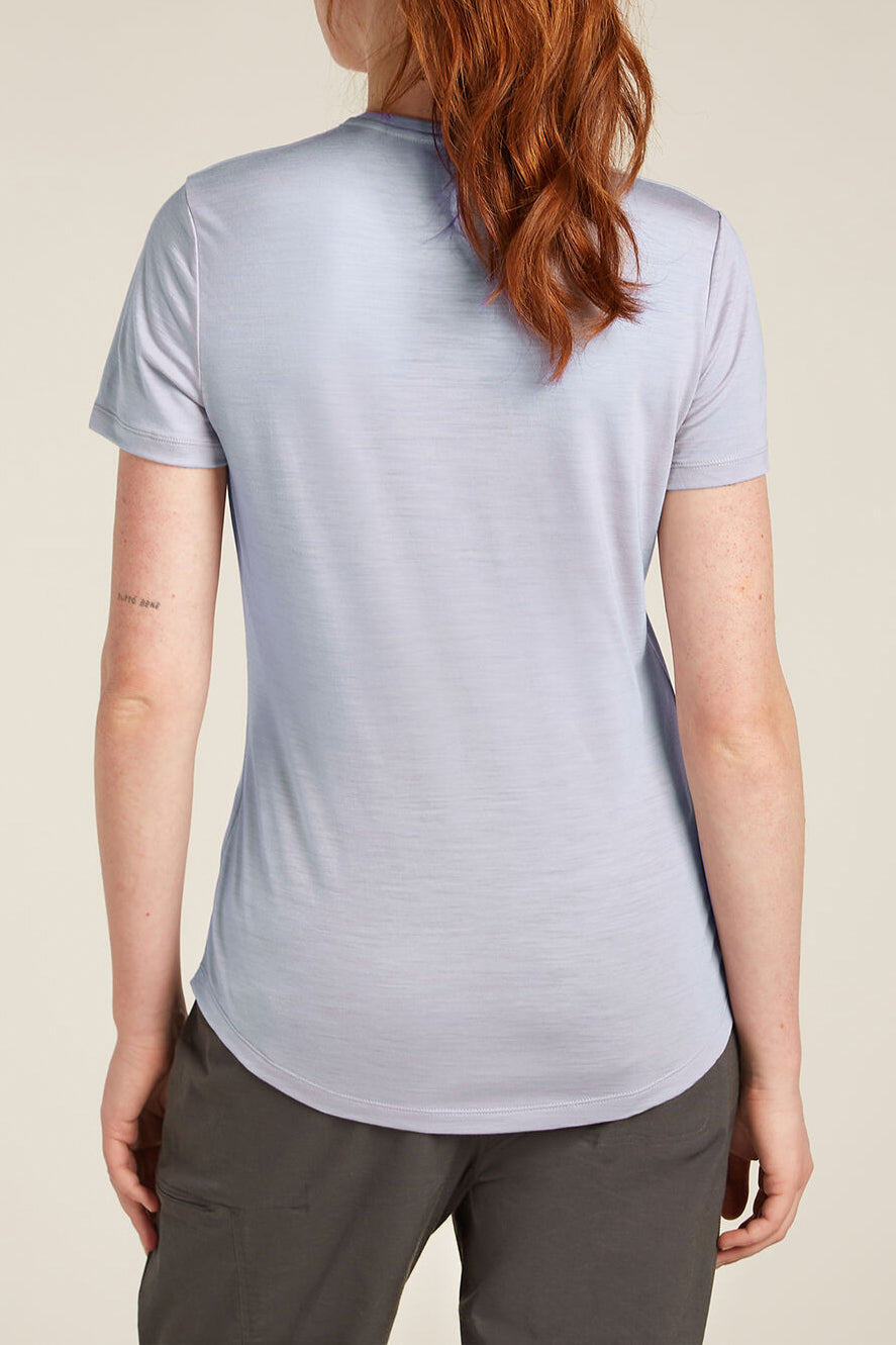 Icebreaker Women's Merino Blend 125 Cool-Lite™ Sphere Short Sleeve T-Shirt Grey Quartz