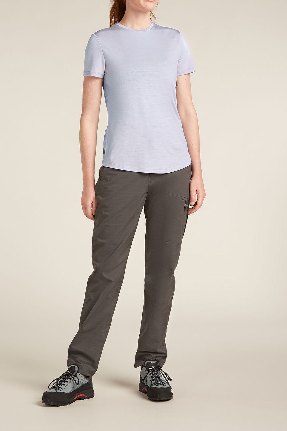 Icebreaker Women's Merino Blend 125 Cool-Lite™ Sphere Short Sleeve T-Shirt Grey Quartz
