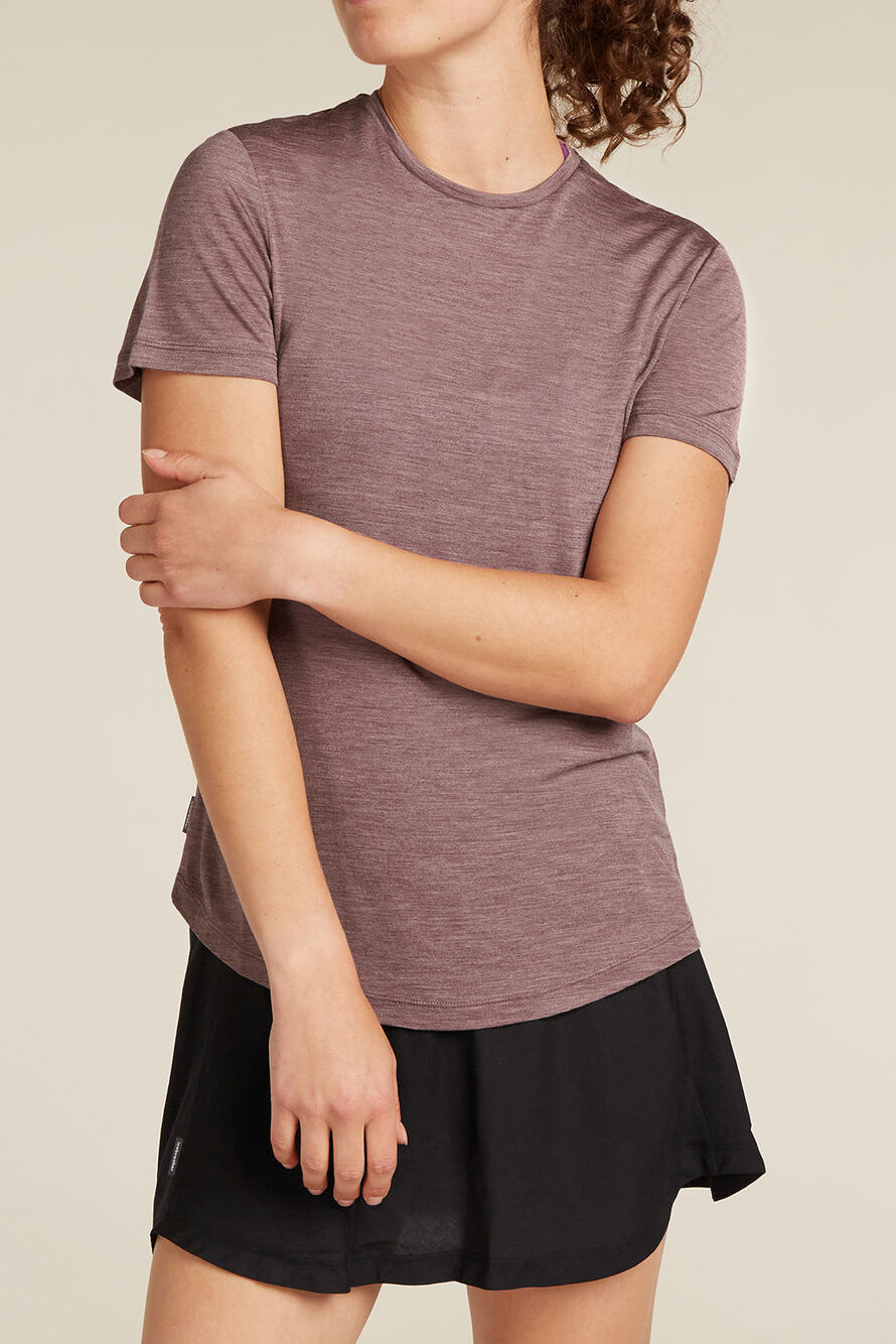 Icebreaker Women's Merino Blend 125 Cool-Lite™ Sphere Short Sleeve T-Shirt Carob Heather
