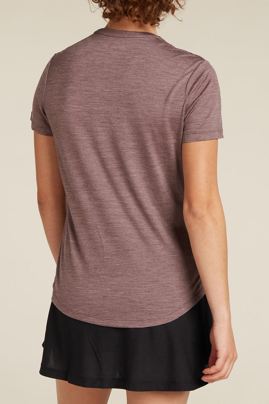 Icebreaker Women's Merino Blend 125 Cool-Lite™ Sphere Short Sleeve T-Shirt Carob Heather