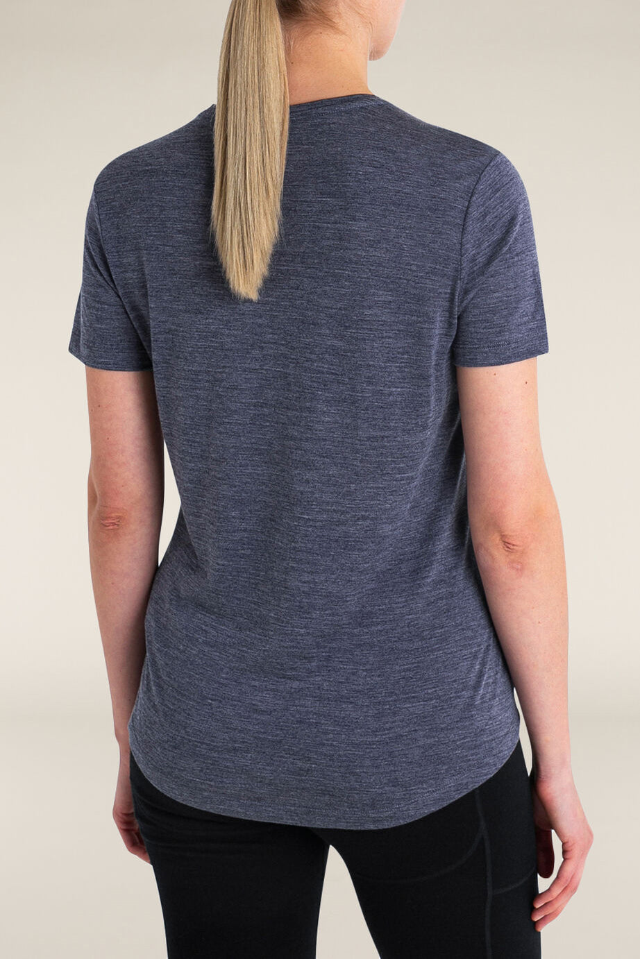 Icebreaker Women's Merino Blend 125 Cool-Lite™ Sphere Short Sleeve T-Shirt Midnight Navy Heather
