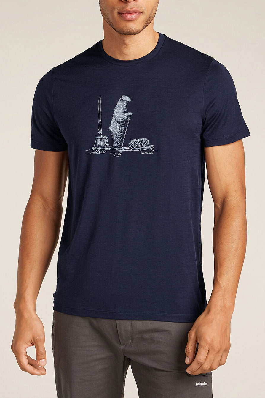 Icebreaker Men's Merino 150 Tech Lite Short Sleeve T-Shirt Polar Paddle Navy