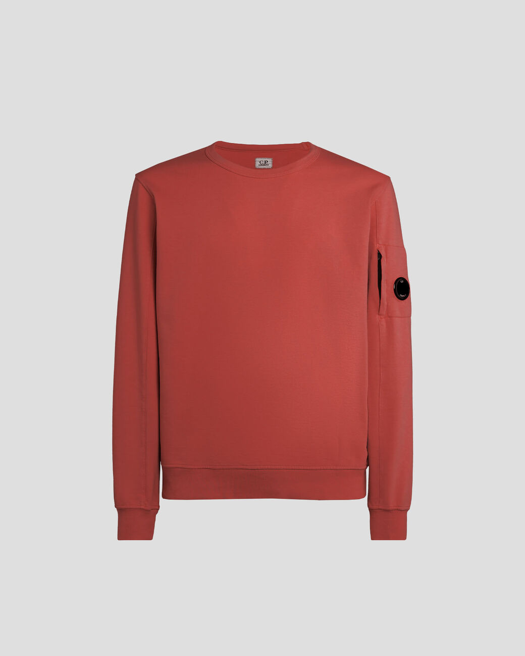 CP Company Light Fleece Garment Dyed Sweatshirt Red