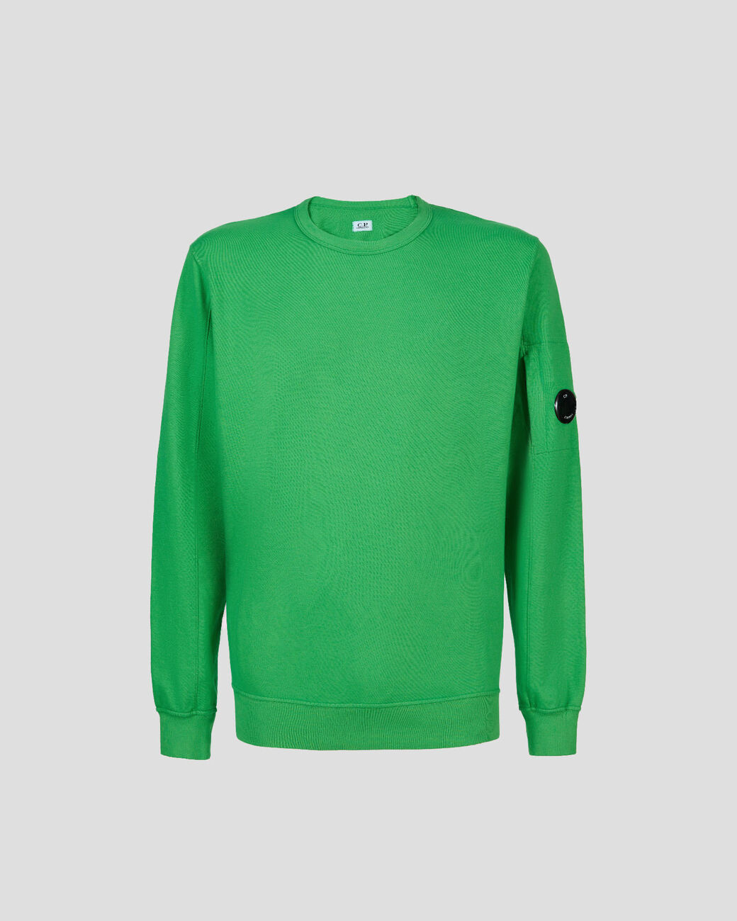 CP Company Light Fleece Garment Dyed Sweatshirt Green