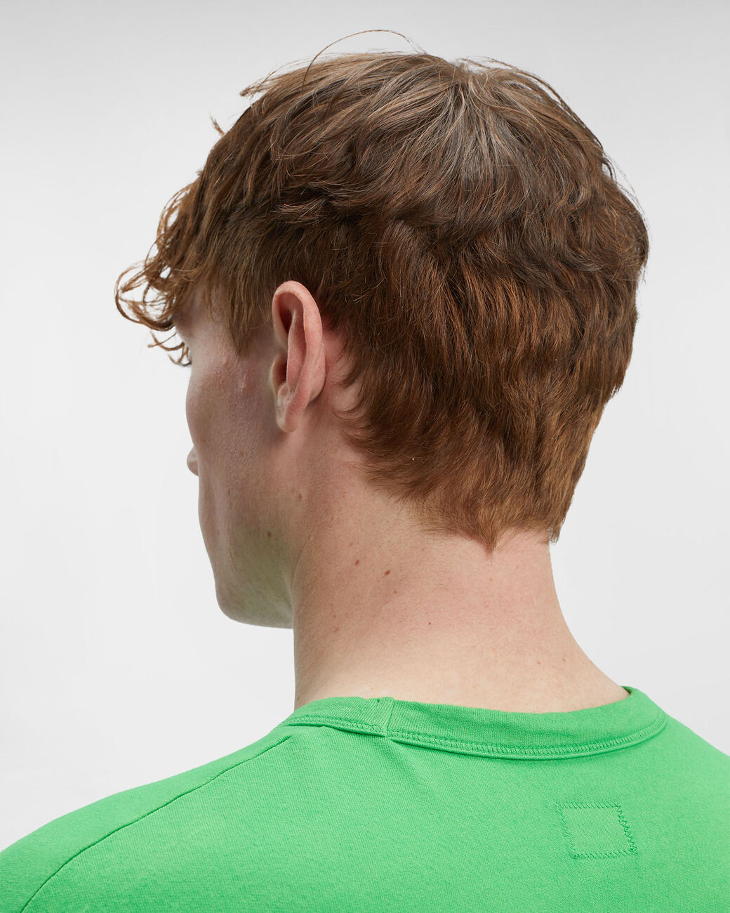 CP Company Light Fleece Garment Dyed Sweatshirt Green