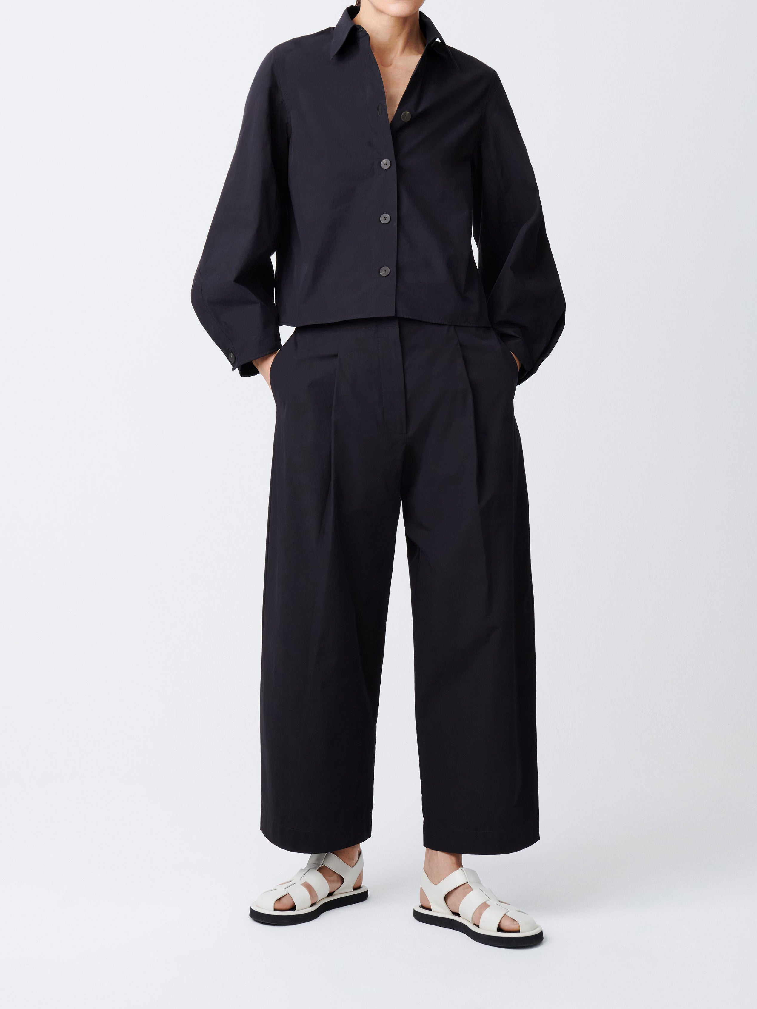 Studio Nicolson Dordoni Pant Powder Cotton Black Ink