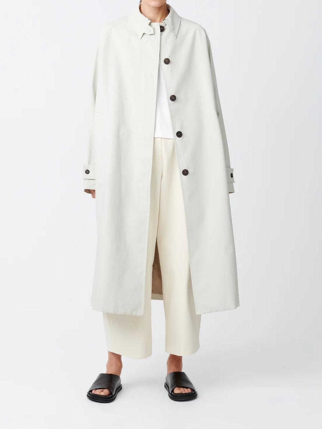 Studio Nicolson Holin Coated Cotton Coat Dove