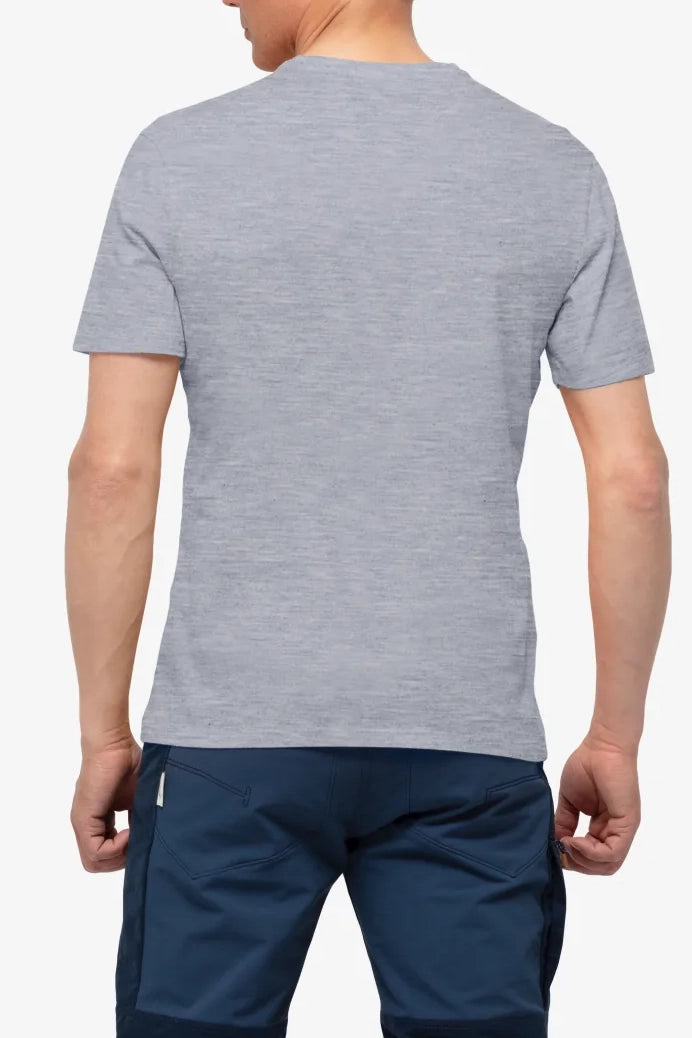 Norrona /29 Cotton Viking T-shirt Grey Melange/Caviar