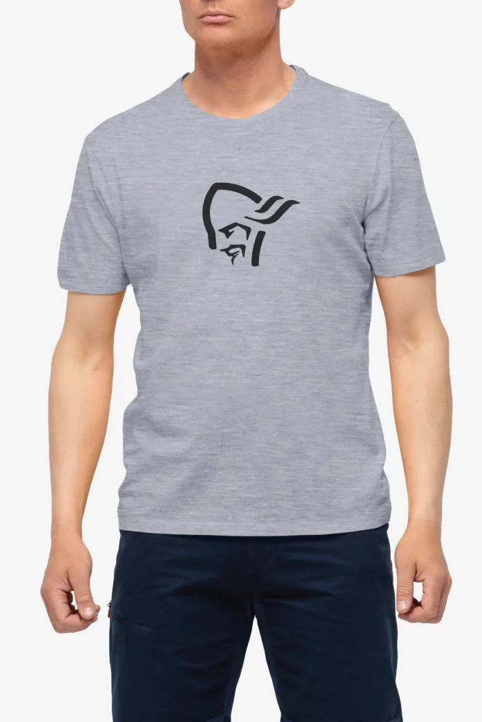 Norrona /29 Cotton Viking T-shirt Grey Melange/Caviar