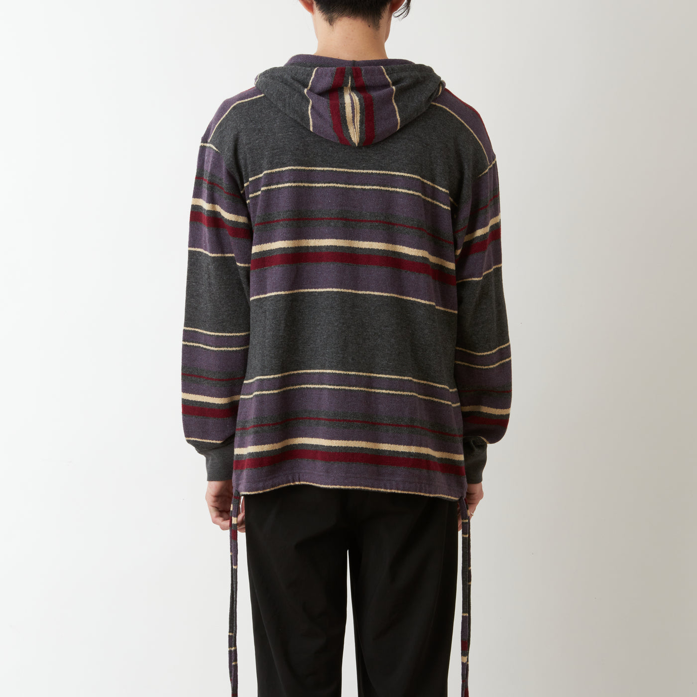 White Mountaineering Multi Stripe Hoodie Charcoal