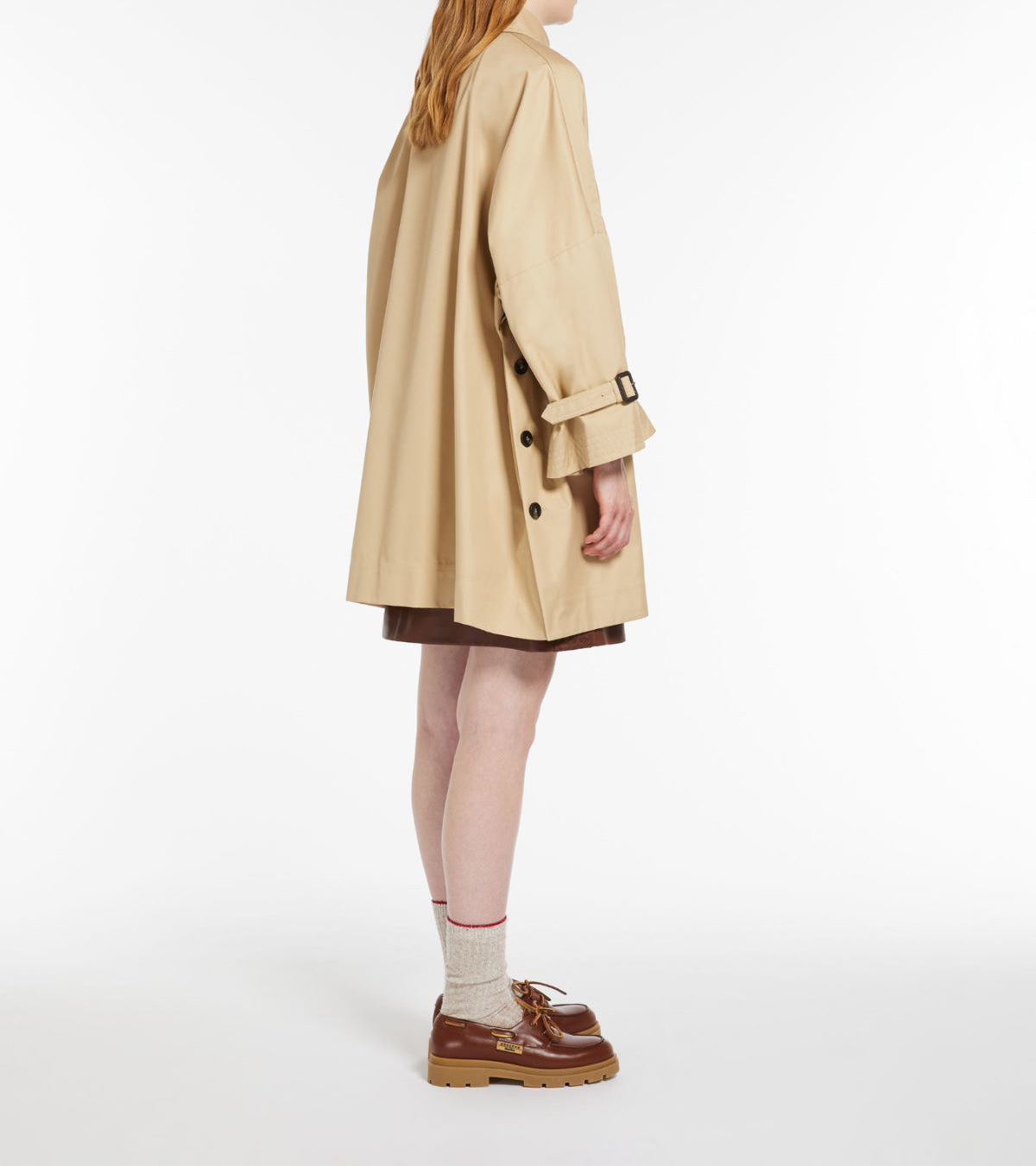 Max Mara Weekend Zelante Reversible Water-Repellent Trench Coat Honey