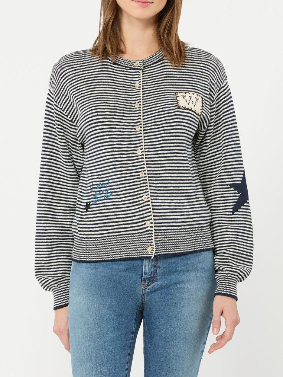 Max Mara Weekend Teiera Cotton Yarn Cargigan Navy