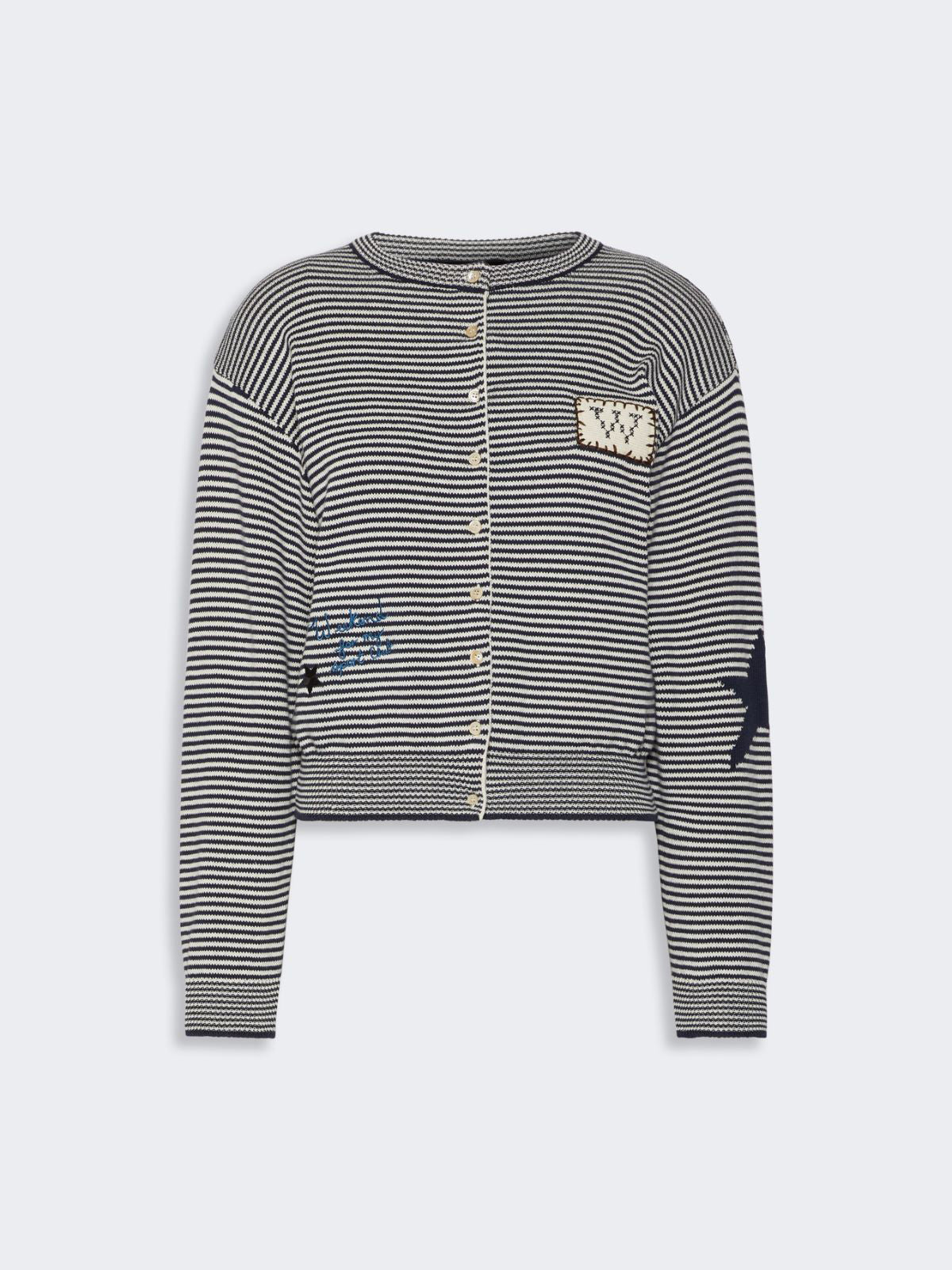 Max Mara Weekend Teiera Cotton Yarn Cargigan Navy