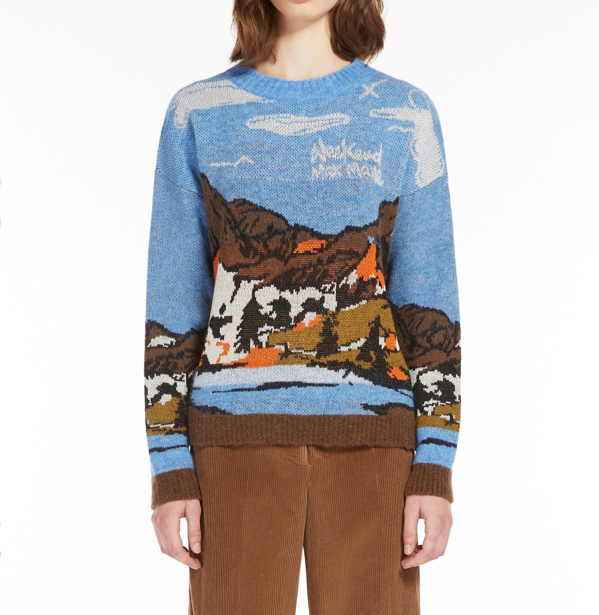 Max Mara Gang Jacquard Sweater Tangerine