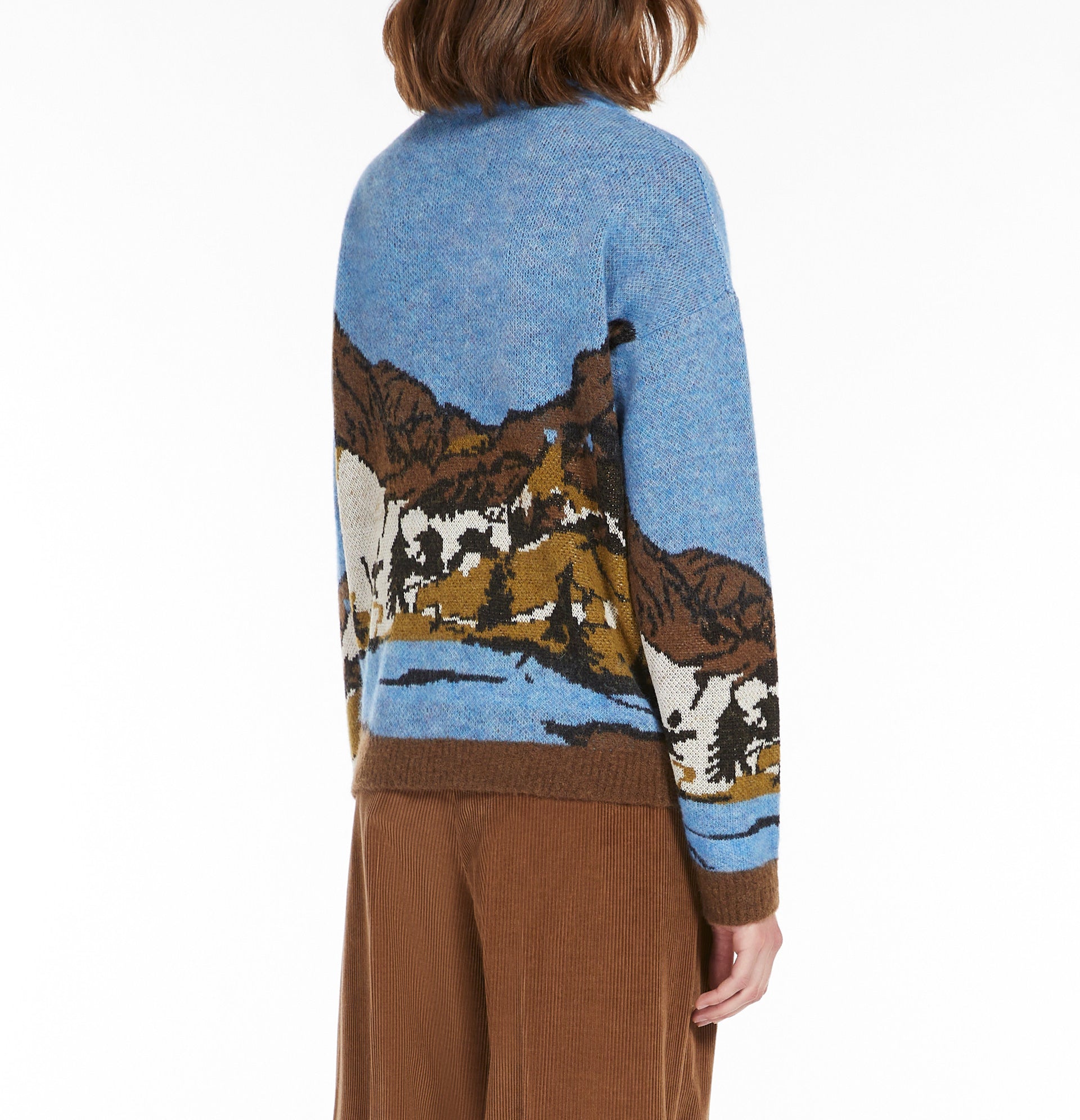 Max Mara Gang Jacquard Sweater Tangerine