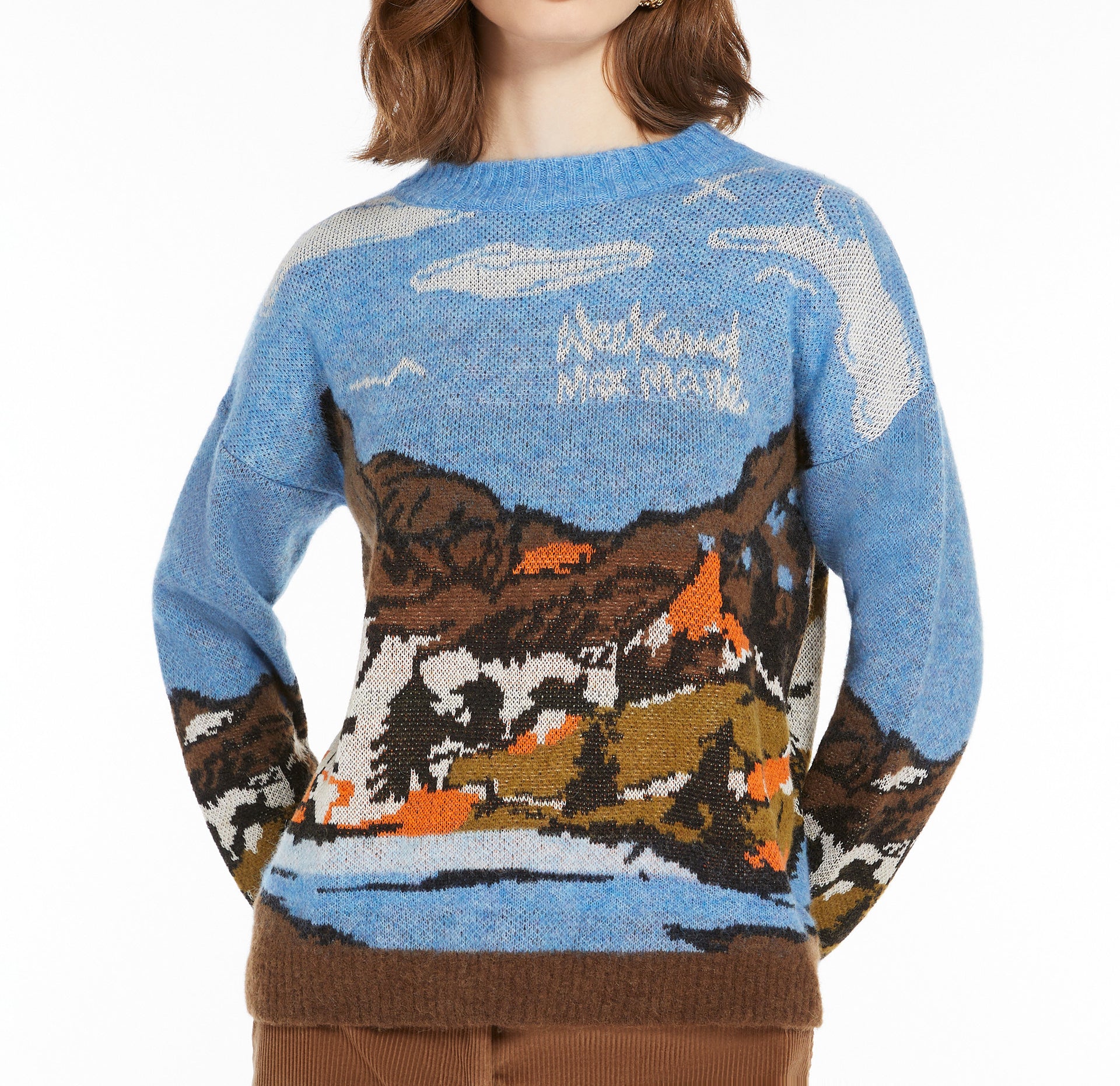 Max Mara Gang Jacquard Sweater Tangerine
