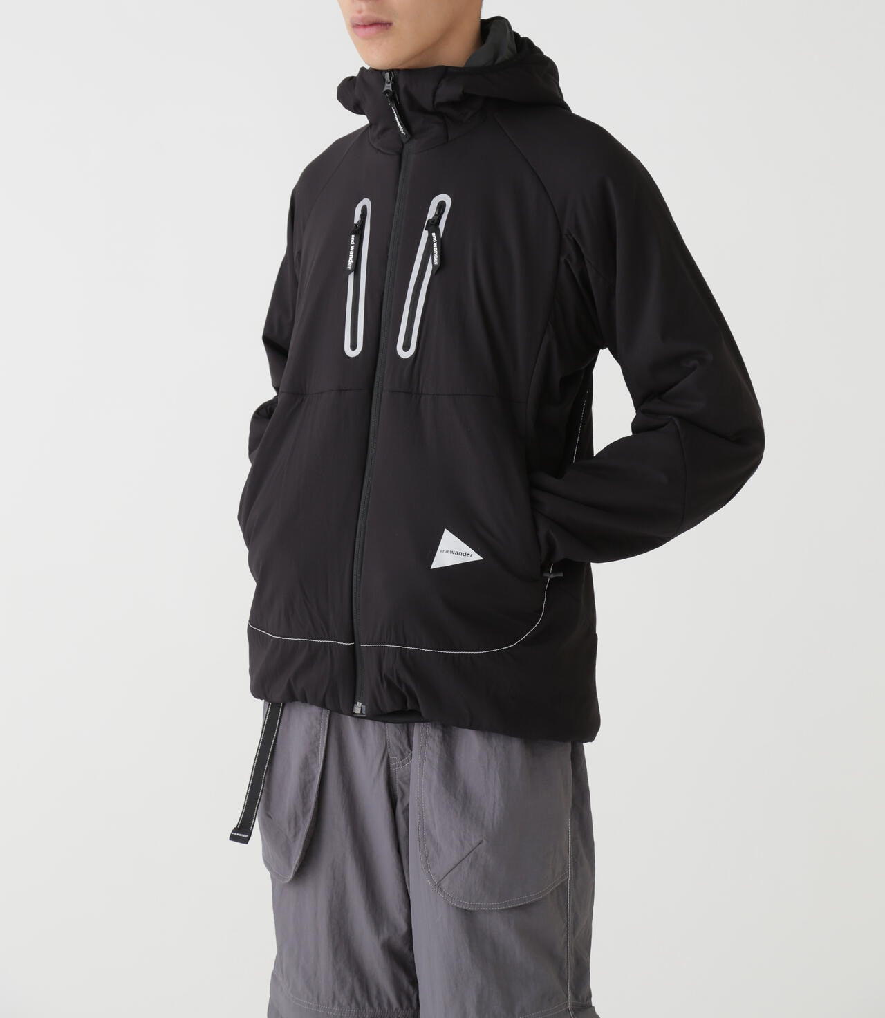 And Wander Alpha AIR Hoodie Black