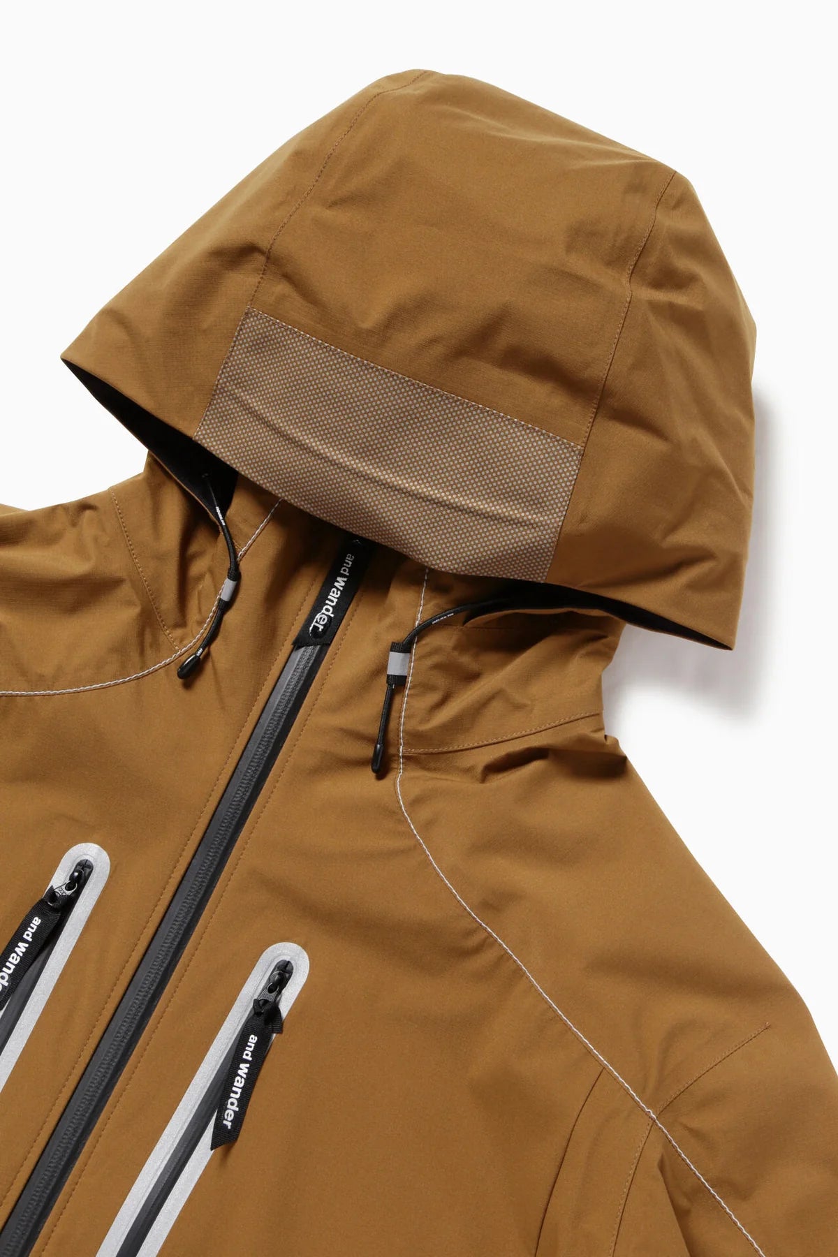 And Wander Pertex Shield Rain Jacket Brown