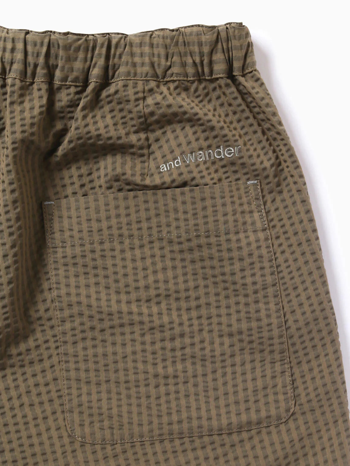 And Wander Dry Soft Seersucker Pants Beige