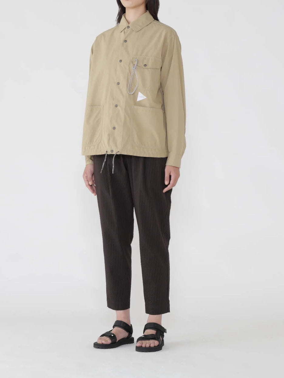 And Wander Dry Soft Seersucker Pants Brown