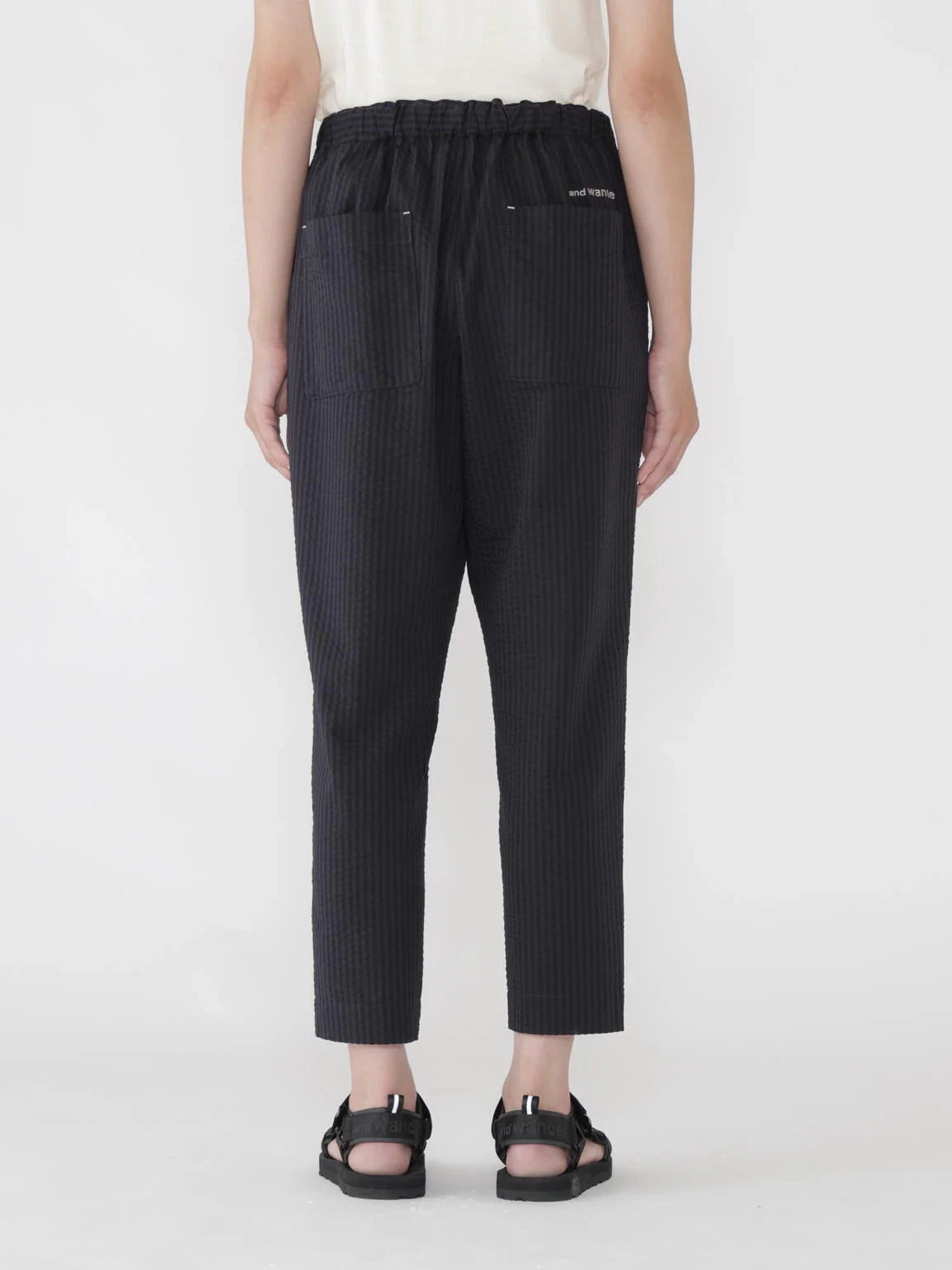 And Wander Dry Soft Seersucker Pants Navy
