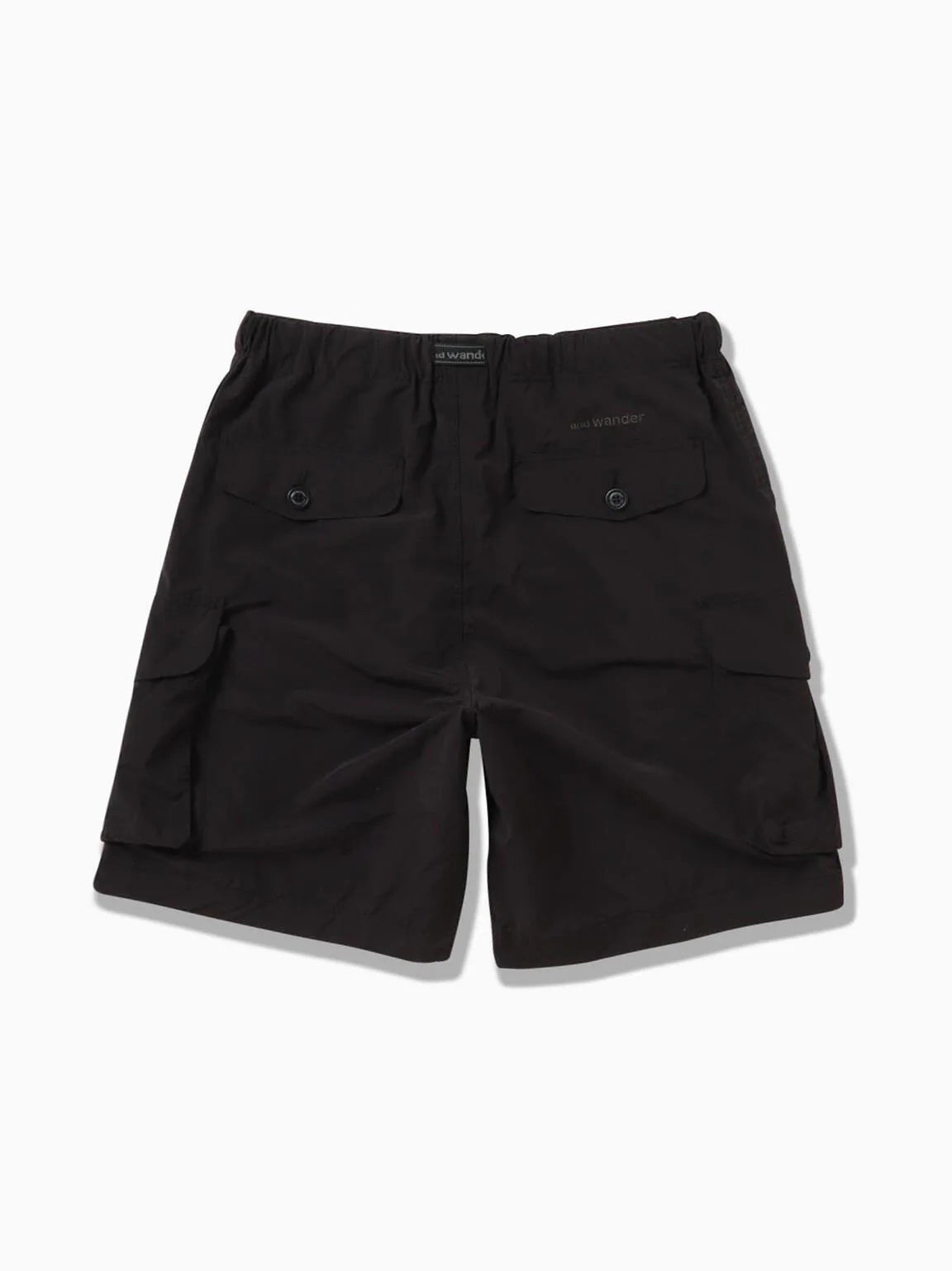 And Wander Oversized Cargo Short Pants Black