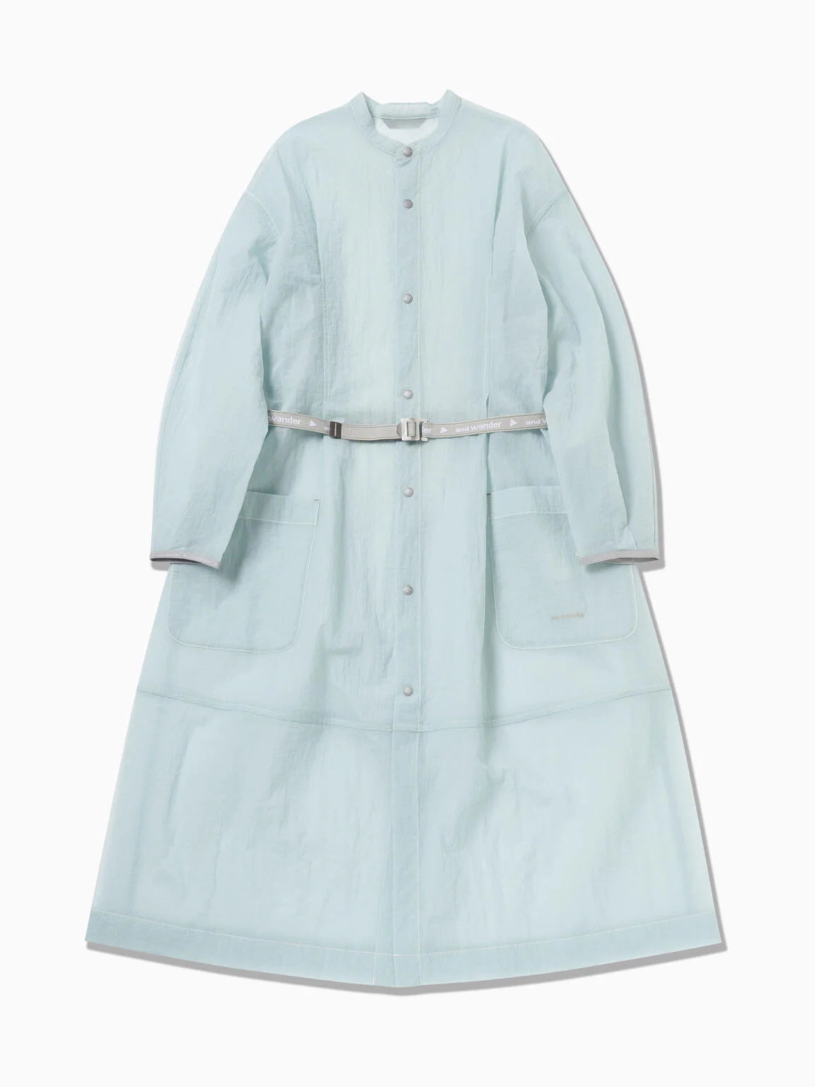 And Wander Sheer Ripstop Long Shirt (W) L. Blue