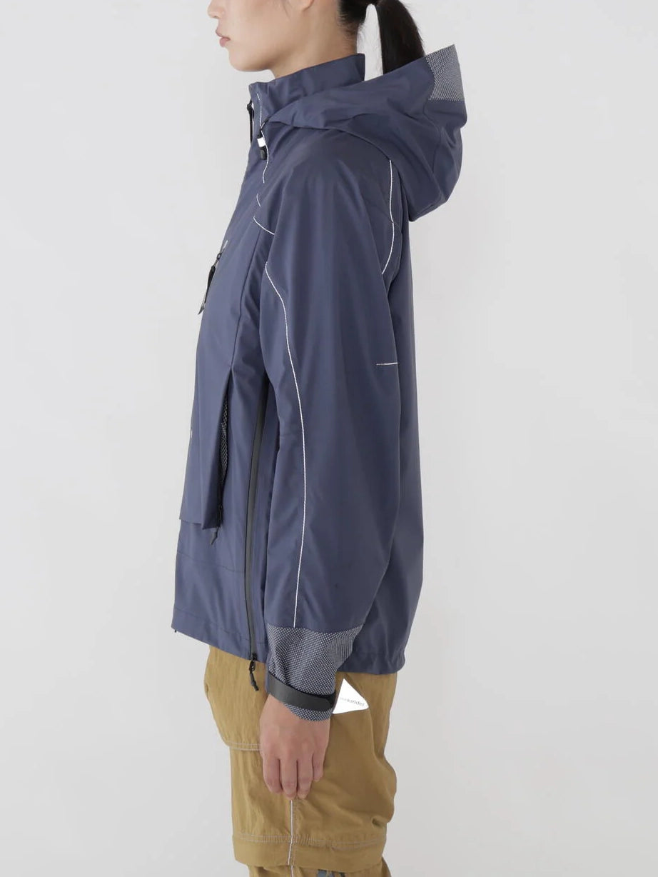 And Wander PERTEX SHIELD Rain Jacket D. Blue