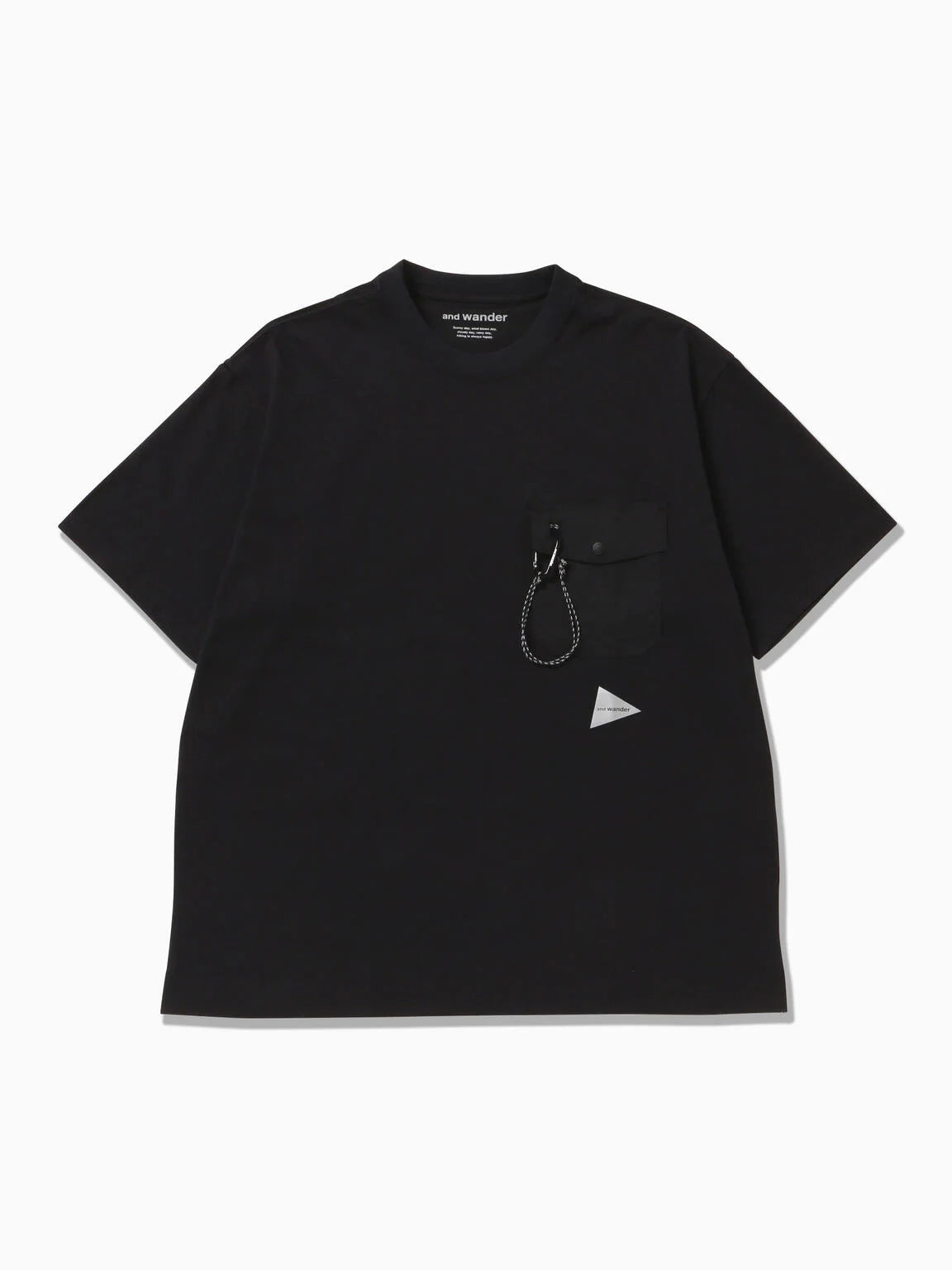 And Wander Pocket T Black