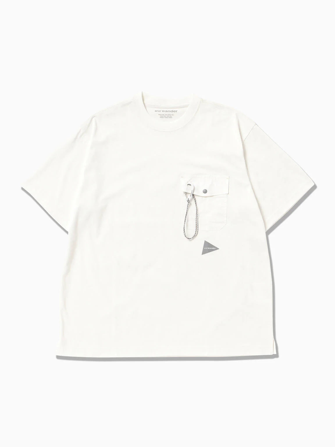 And Wander Pocket T Off White