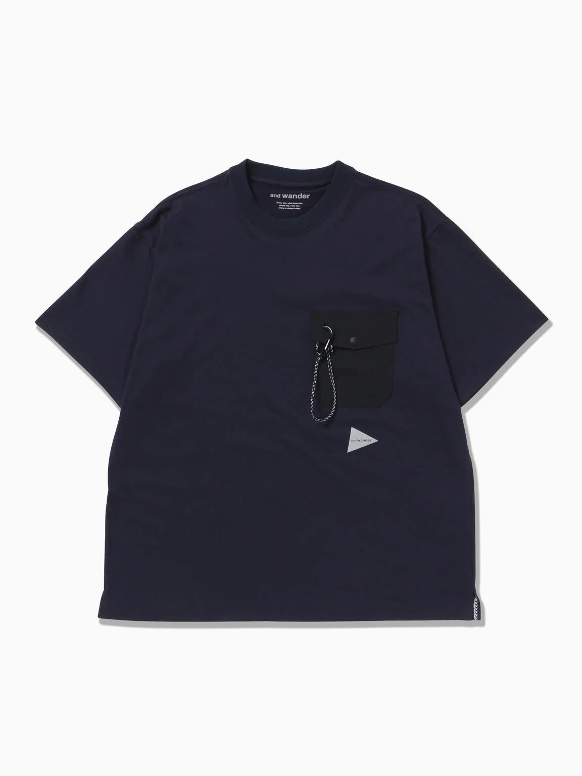 And Wander Pocket T Navy
