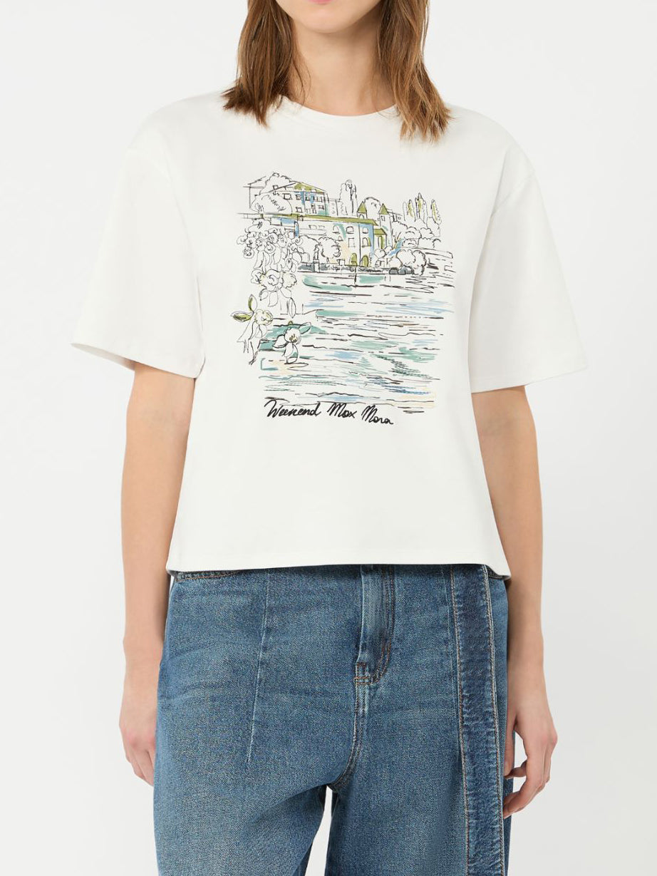 Max Mara Weekend Sala Boxy-fit Cotton T-shirt White