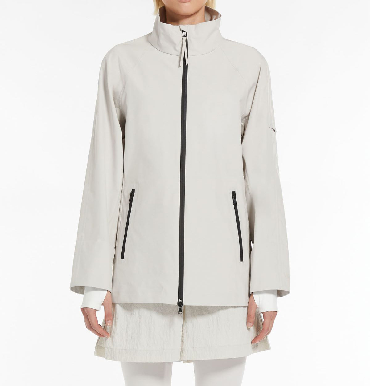 Max Mara Leisure Prater Rubber-Coated Canvas Jacket Stone