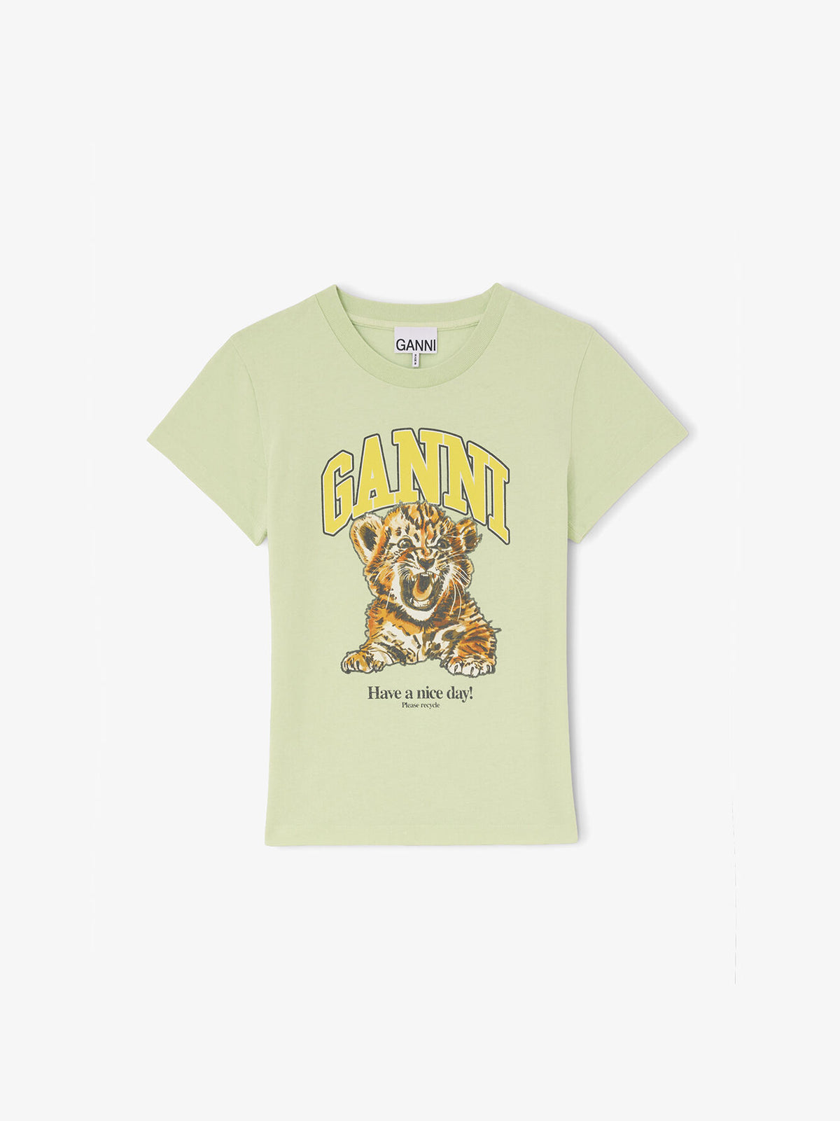 Ganni Baby Fit T-shirt with Tiger Seeding