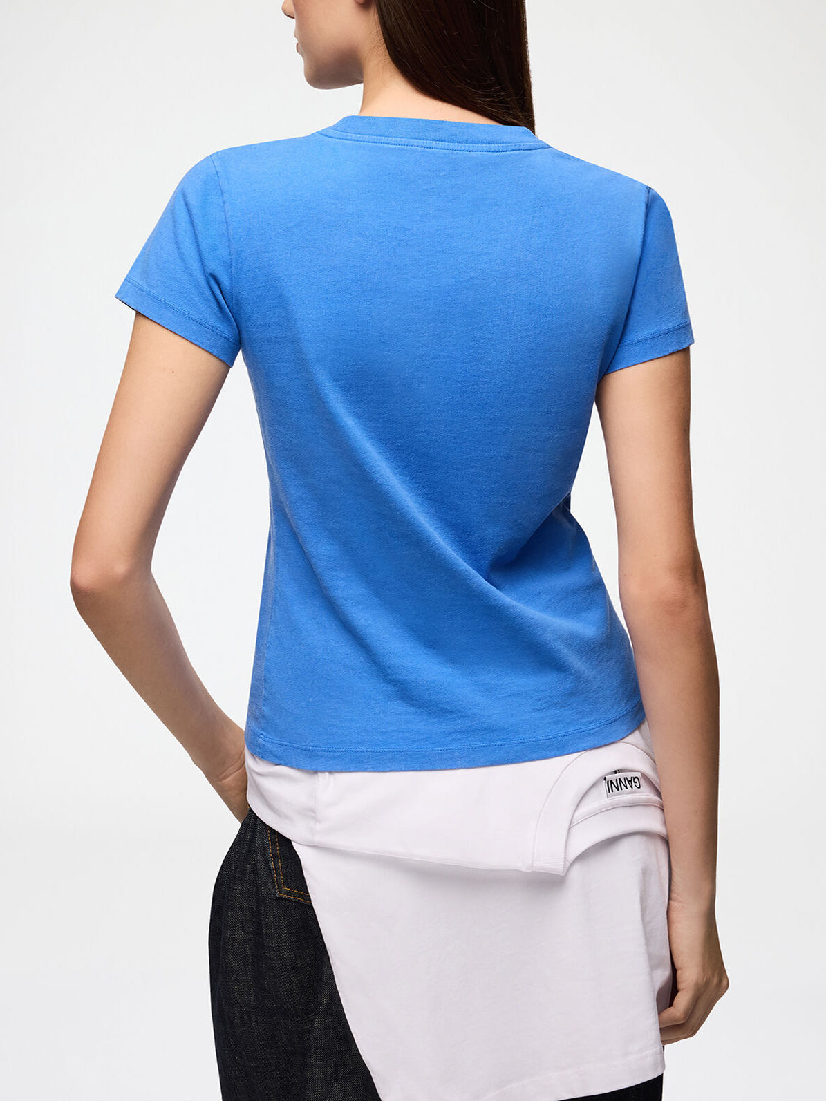 Ganni Baby Fit T-shirt with Mushroom Teddy Strong Blue