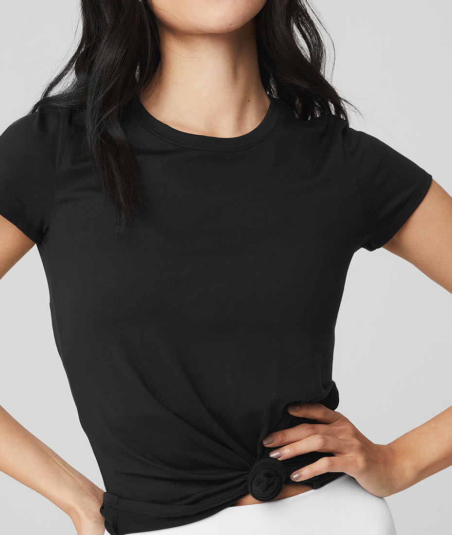 Alo Soft Finesse Tee Black