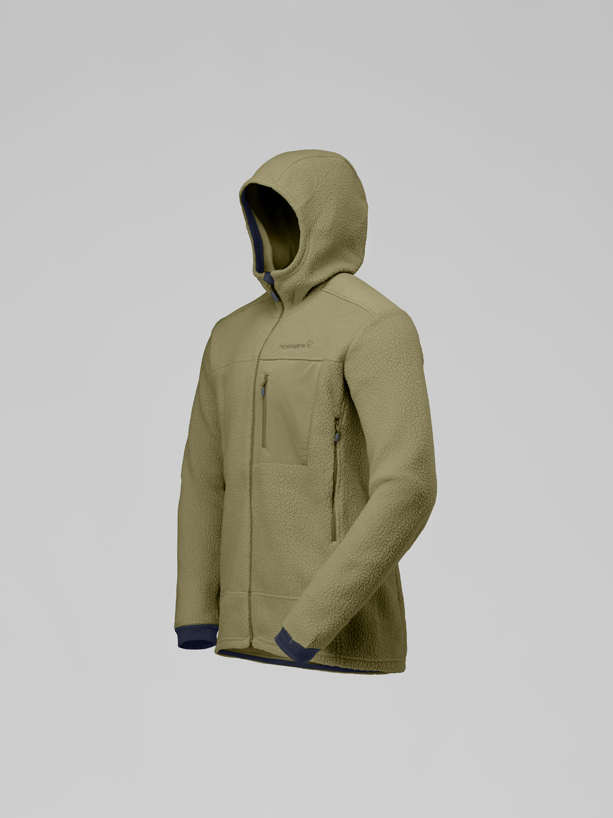 Norrona Men's Trollveggen Warm3 Zip Hood Deep Lichen Green
