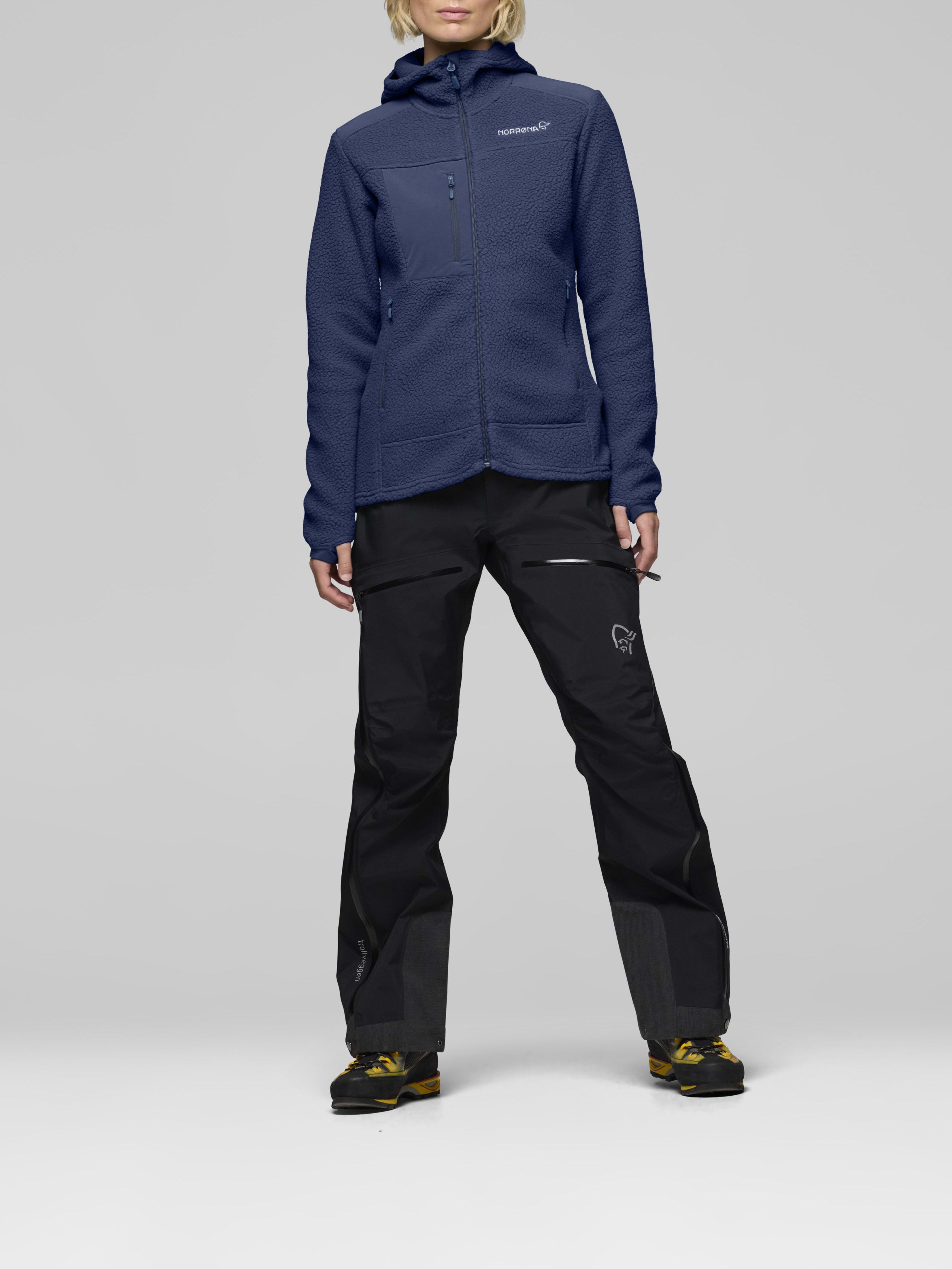 Norrona Women's trollveggen warm3 Zip Hood Indigo Night