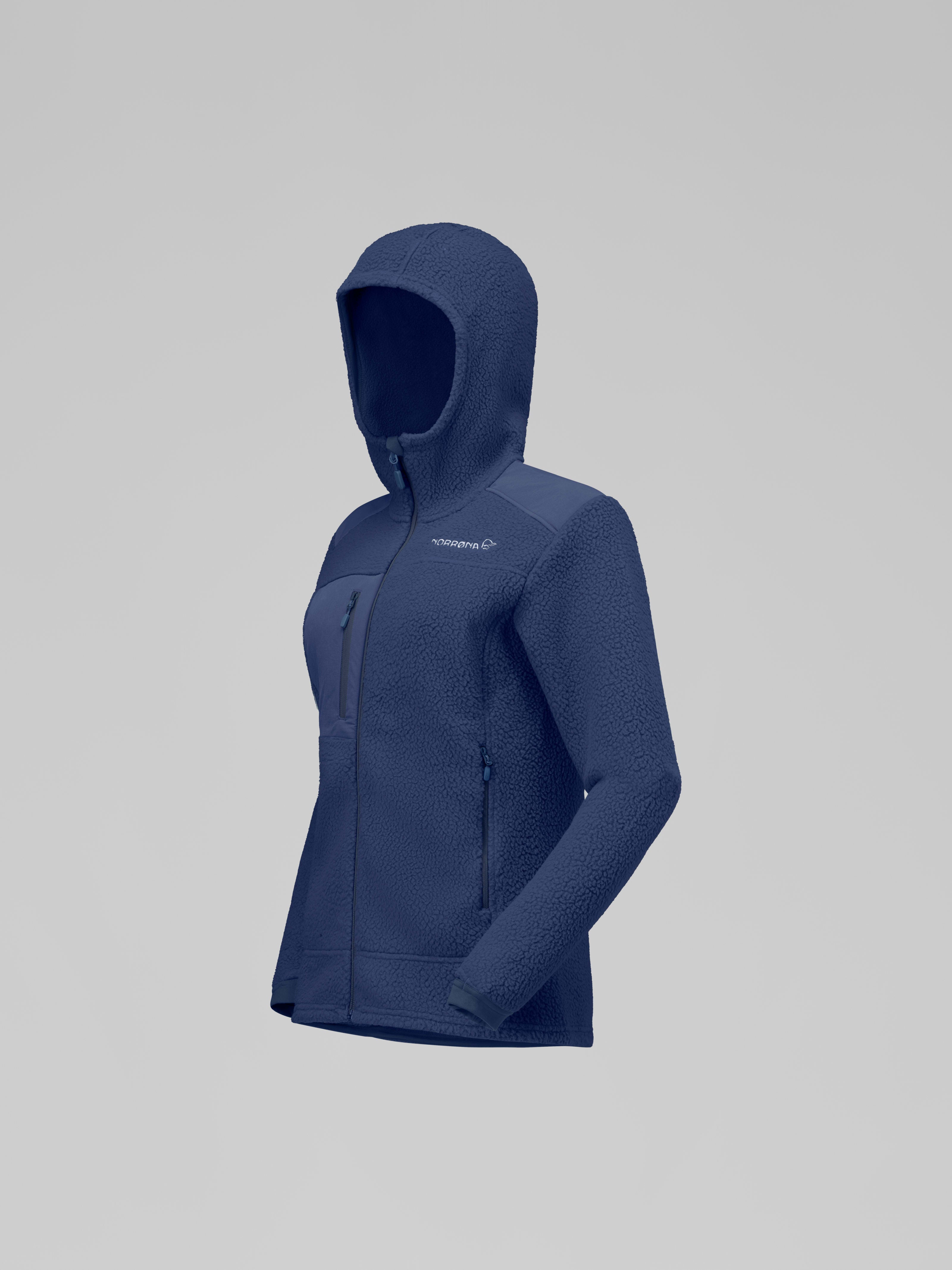 Norrona Women's trollveggen warm3 Zip Hood Indigo Night