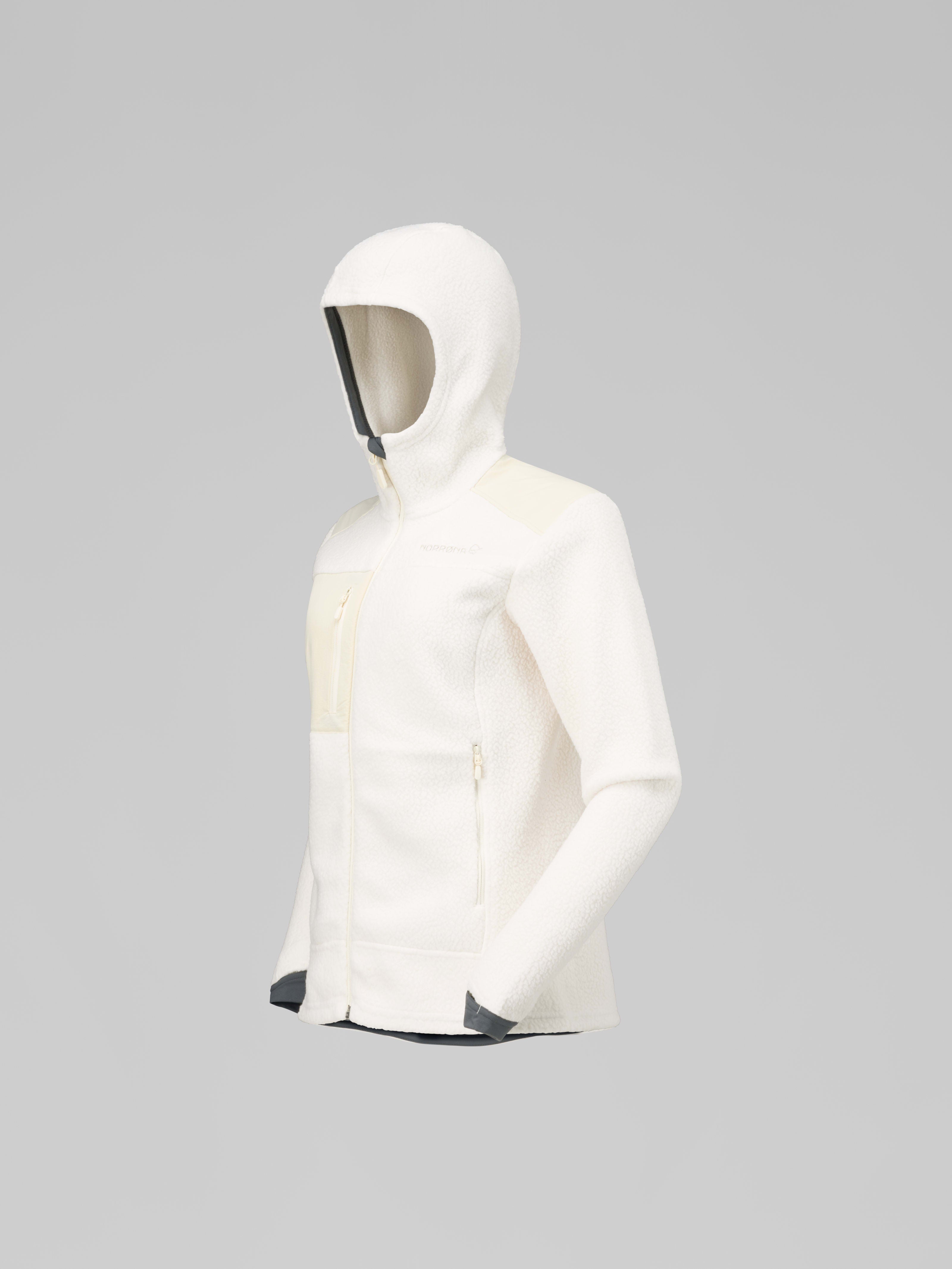 Norrona Women's Trollveggen Warm3 Zip Hood Whisper White