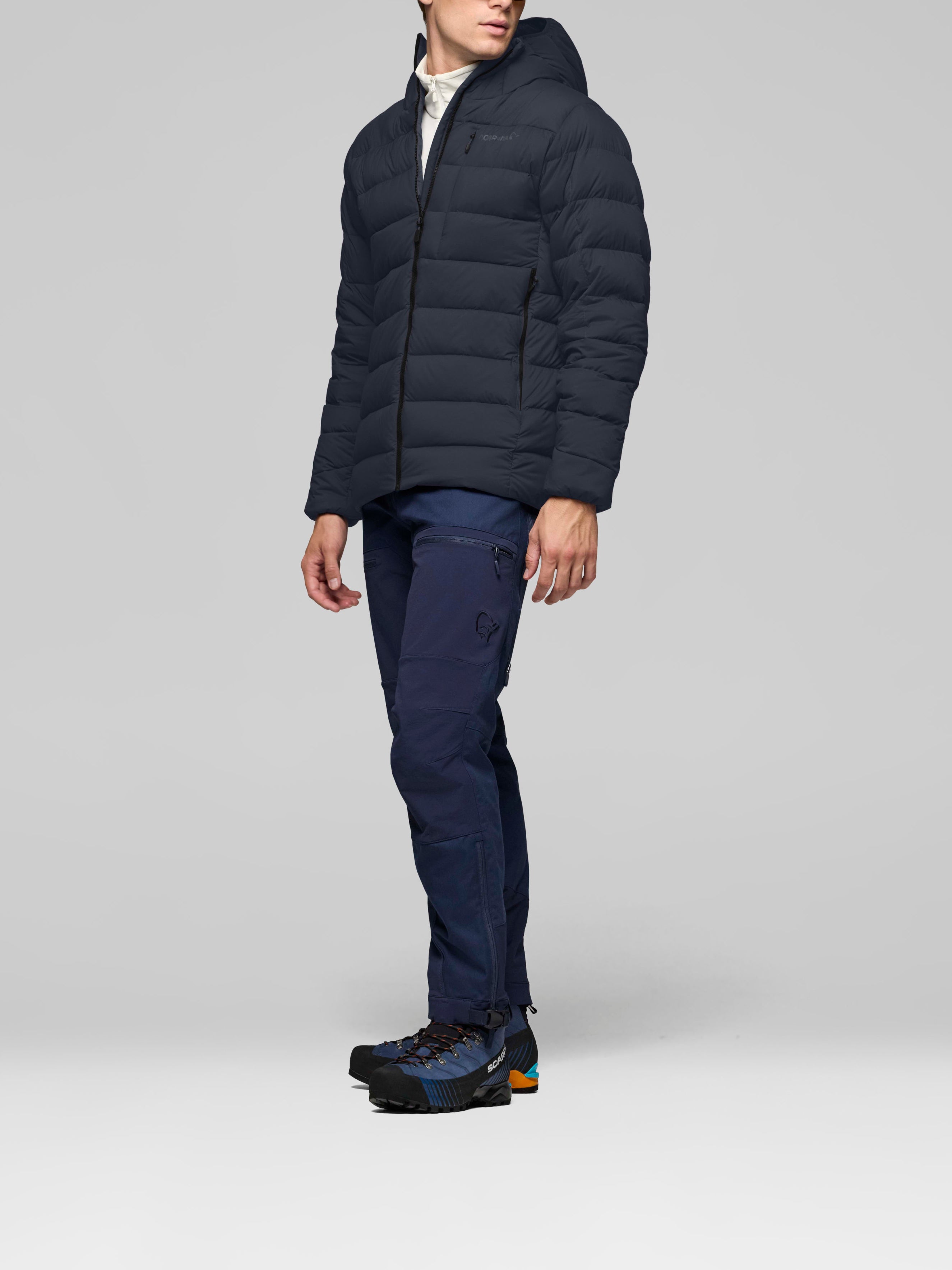 Norrona Men's Femund Down700 Zip Hood Caviar Black
