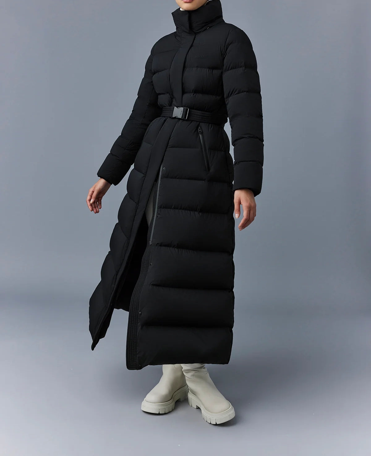 Mackage Calina-City Stretch Down Maxi Coat Black