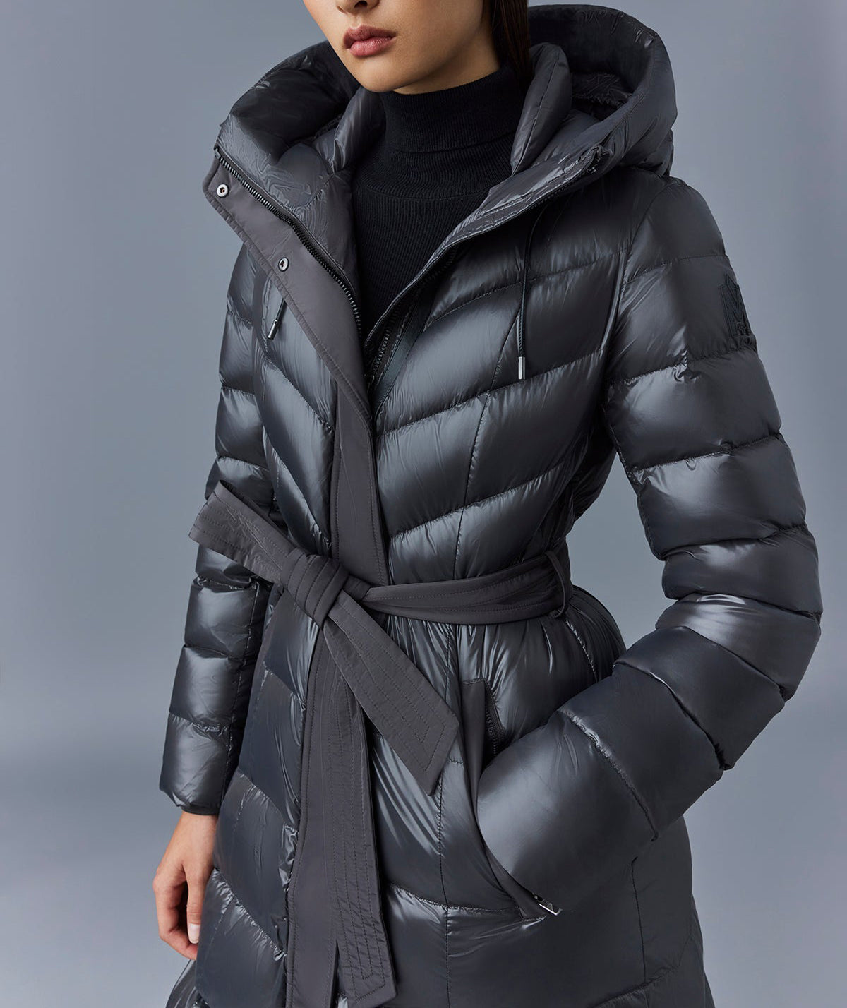 Mackage Calina Light Down Maxi Coat Carbon