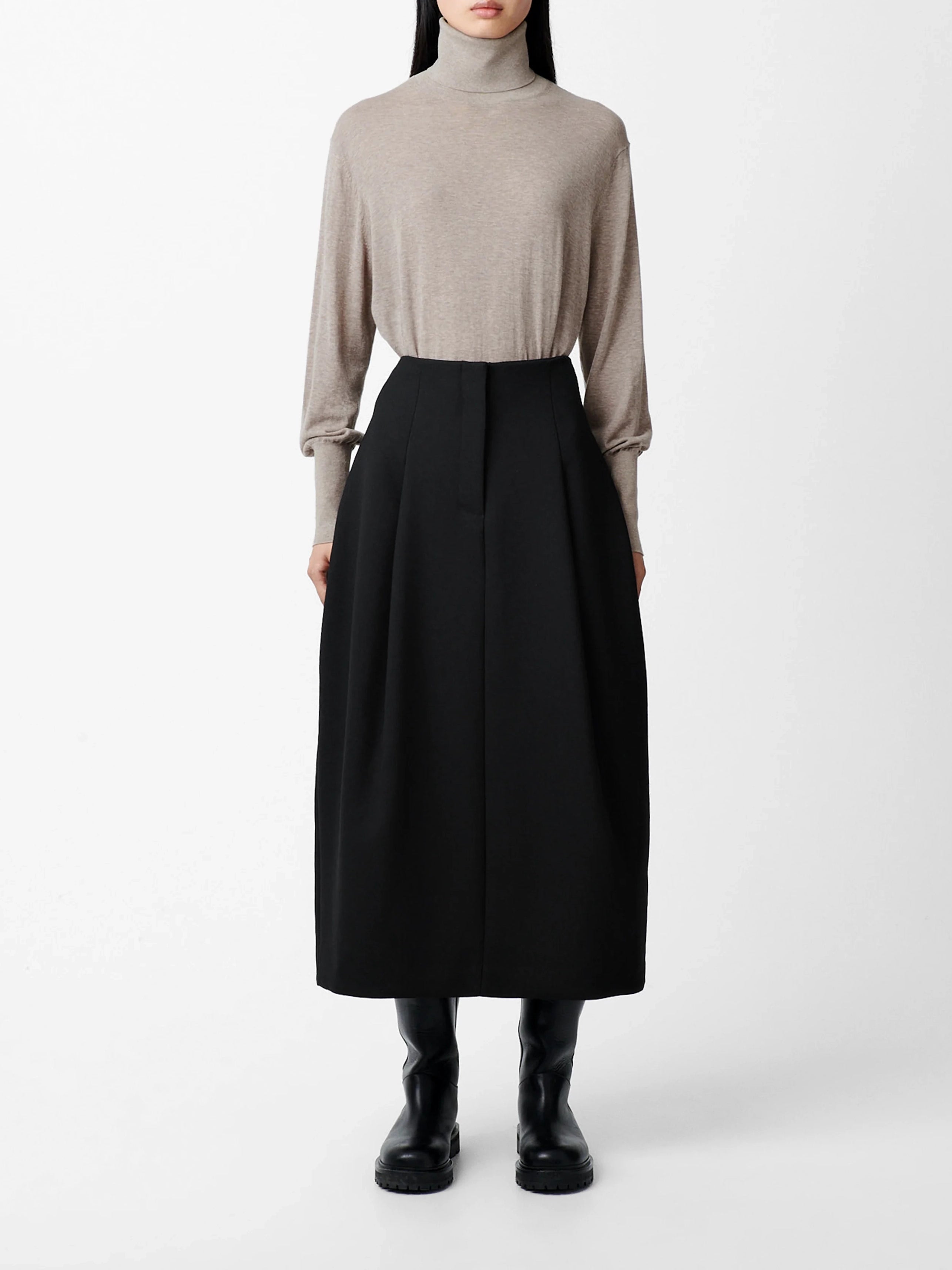 Studio Nicolson Carson Viscose Skirt Black