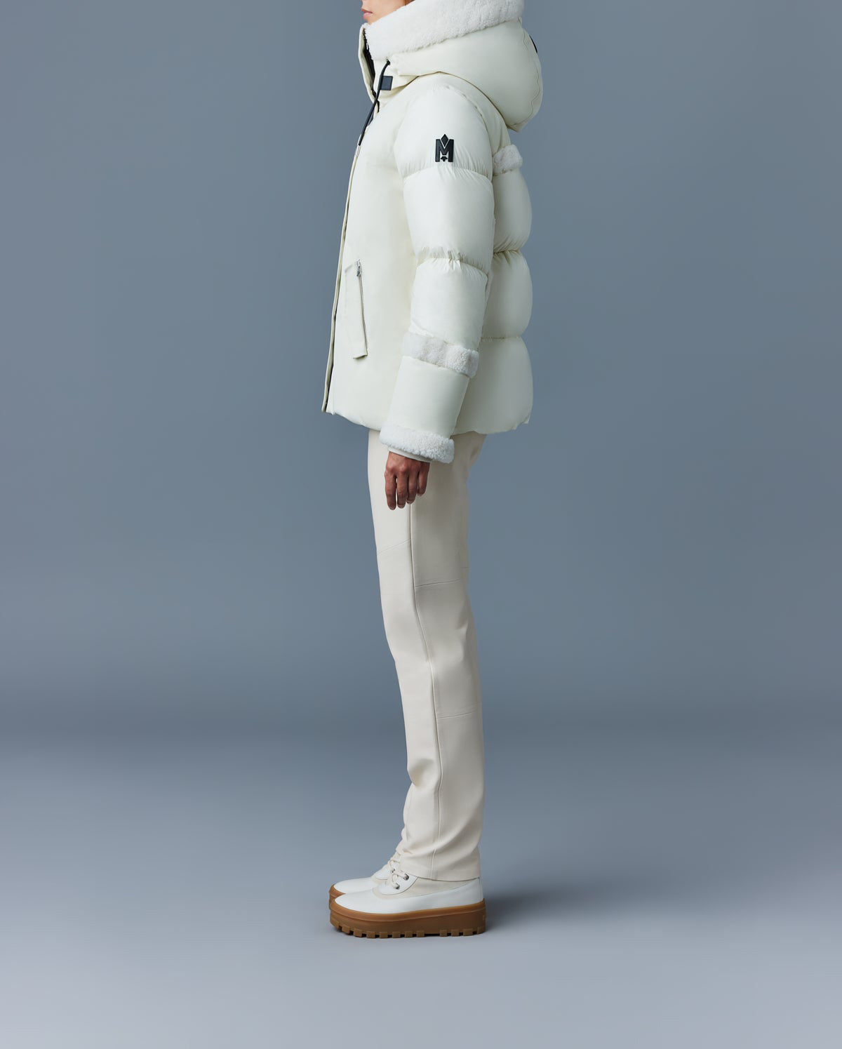 Mackage Cyrah Arctic Twill Down Jacket Cream
