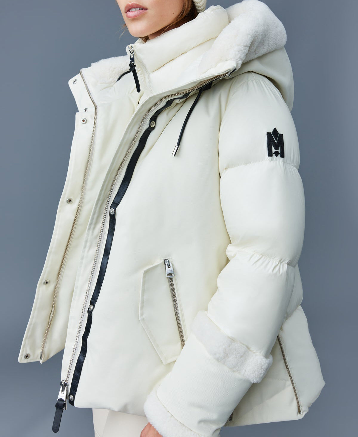 Mackage Cyrah Arctic Twill Down Jacket Cream