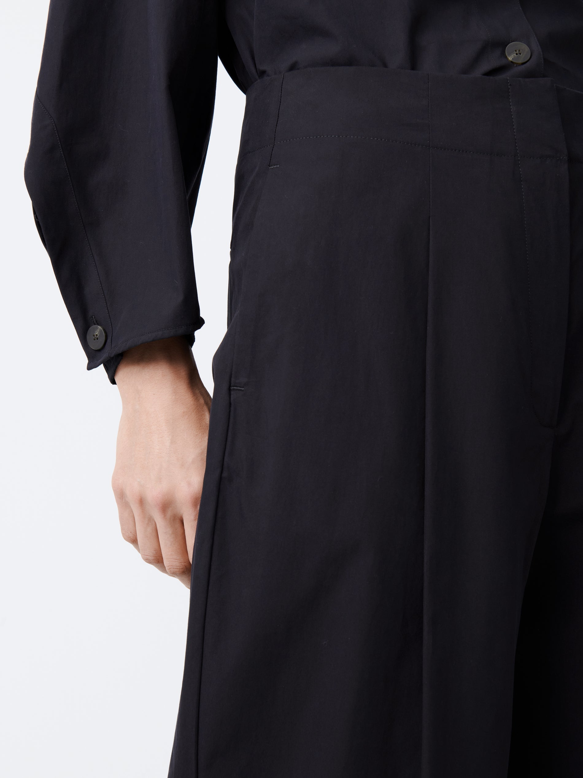 Studio Nicolson Dordoni Pant Powder Cotton Black Ink