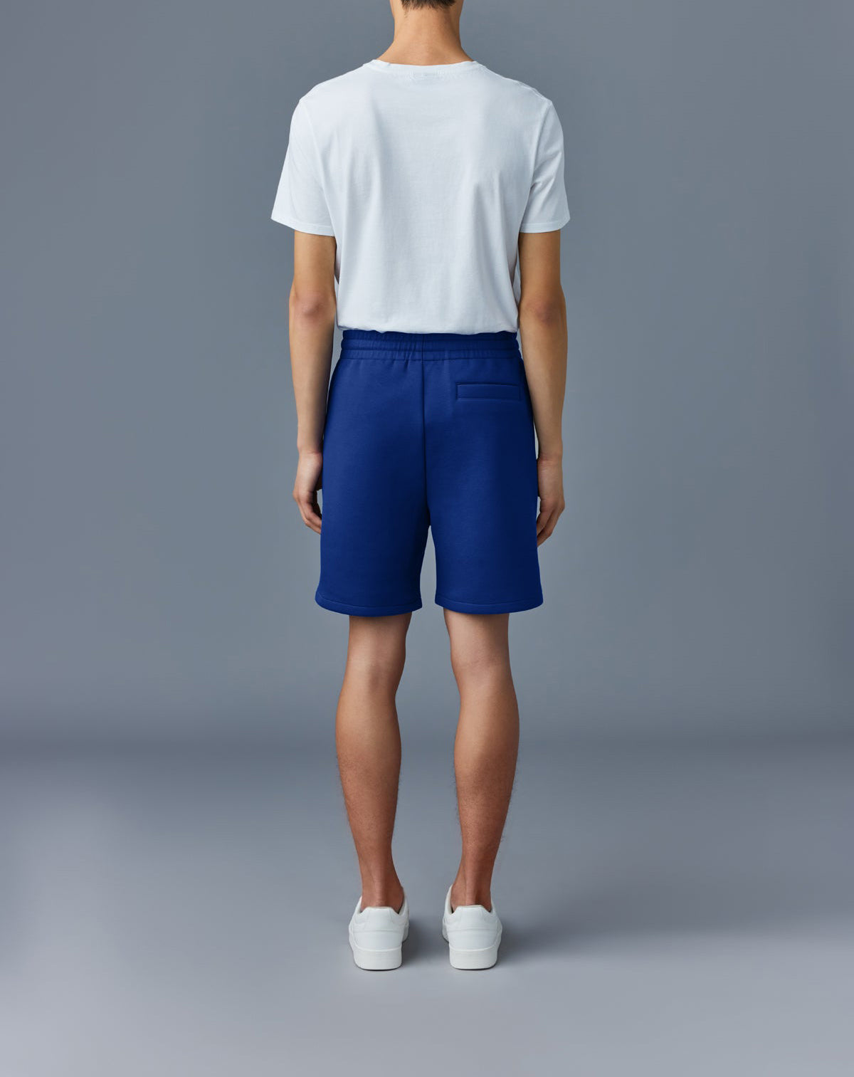 Mackage Elwood Double-Face Jersey Bermuda Shorts Blue