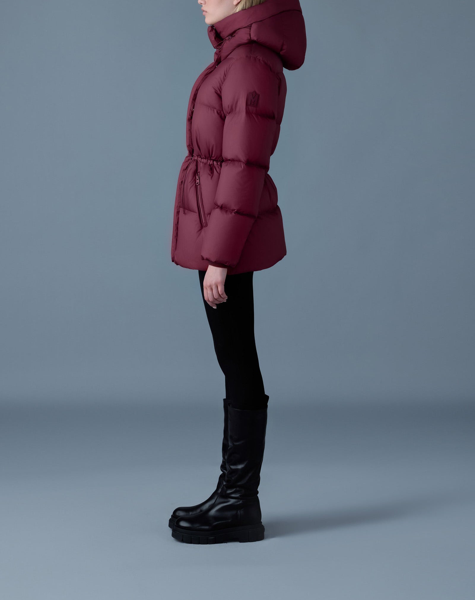 Mackage Freya-SW Softwash Crinkle Down Jacket Garnet